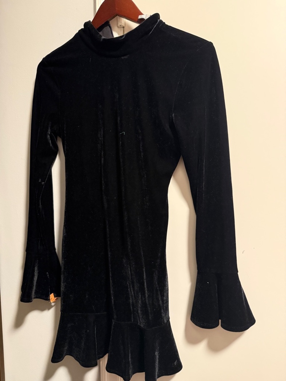 Lovers and Friends Black Velvet mini dress